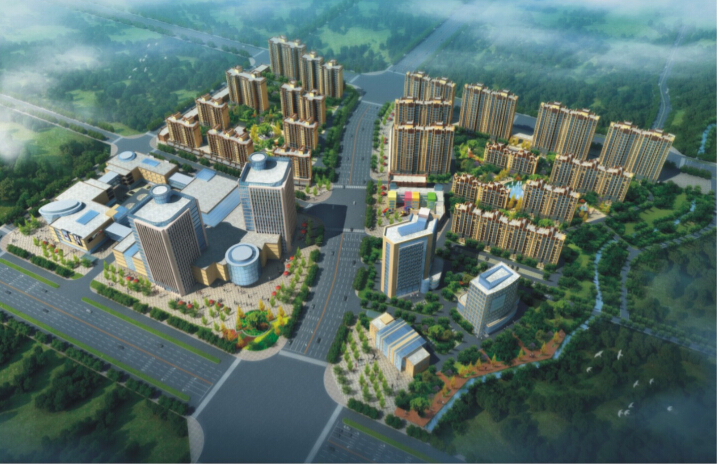 新疆五家渠汇金小区C地块施工图设计效果图1